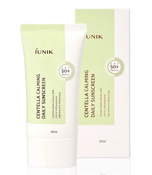 Сонцезахисний крем з екстрактом центели IUNIK Centella Calming Daily Moisture Suncreen Reef-Safe UVA UVB, SPF 50+ PA++++ 60 ml IU1002 фото