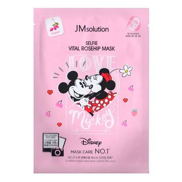 Тканинна маска для обличчя освіжаюча з екстрактом шипшини JM Solution Disney Selfie Disney Selfie Vital Rosehip Mask JM1003 фото