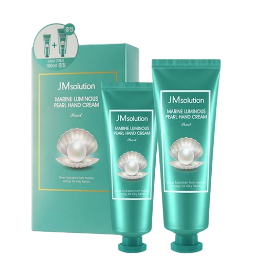 JMSolution Marine Luminous Pearl Hand Cream 50 ml + 100 ml Набір кремів для рук з екстрактом перлів JM1011 фото