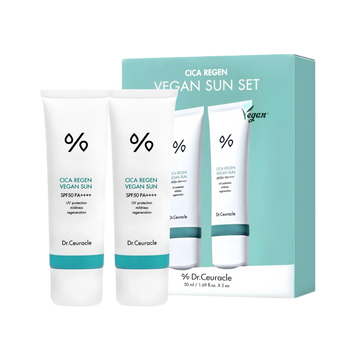 Набір сонцезахисних кремів 2 в 1 Dr. Ceuracle Сica Regen Vegan Sun SPF 50 Set DUO DRCEU1040 фото