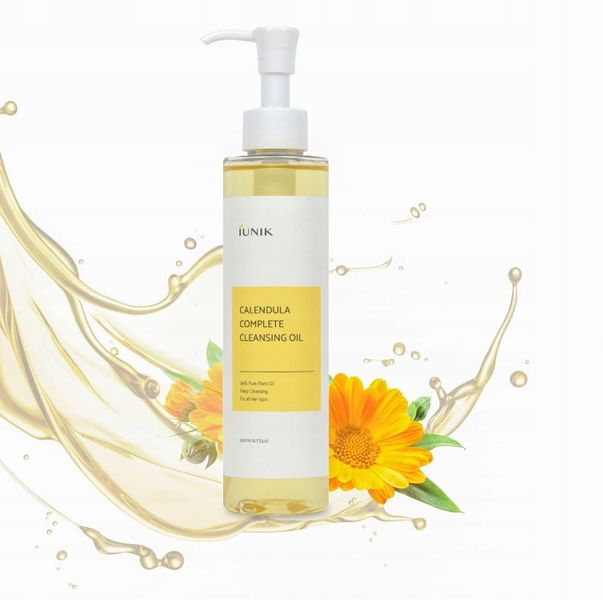 Заспокійливе гідрофільне масло з календулою iUnik Calendula Complete Cleansing Oil IU1001 фото