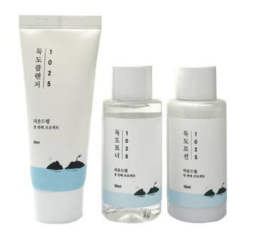 Набір мініатюр Round Lab 1025 Dokdo On The Go Kit (Toner, Lotion, Cleanser) RL1024 фото