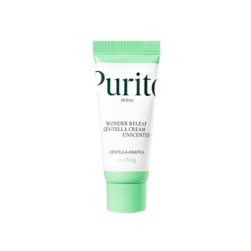 Крем для чутливої шкіри з центеллою без ефірних олій Purito Seoul Wonder Releaf Centella Cream Unscented 15 ml PU1027 фото
