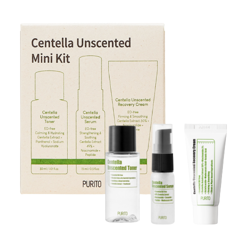 Набір засобів з центелою без ефірних масел PURITO Centella Unscented Mini Kit PU1008 фото