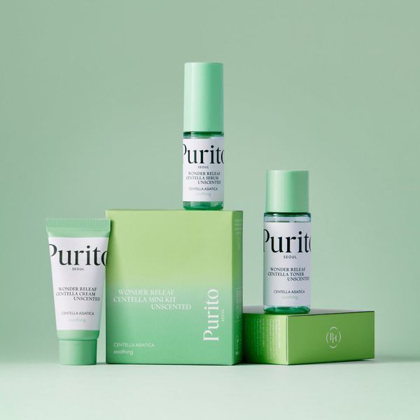 Набір засобів з центеллою без ефірних масел Purito Seoul Wonder Releaf Centella Mini Kit Unscented PU1008 фото