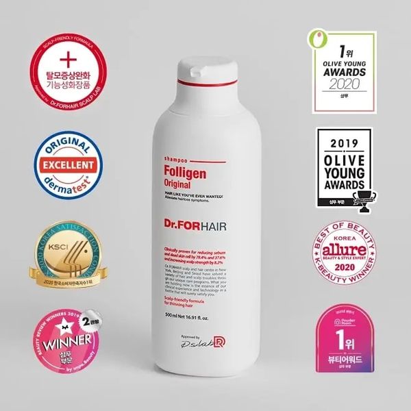 Шампунь проти випадіння волосся Dr.FORHAIR Folligen Shampoo, 500мл 88094855322 фото