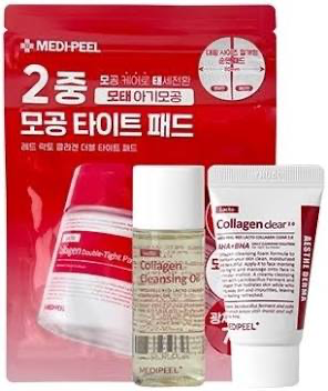 Набір мініатюр для обличчя з колагеном і лактобактеріями Medi peel Red Lacto Collagen Red Lacto Collagen Red Lacto Collagen Cleansing trial Kit (cl/oil/20ml + foam/15ml + pad/2pcs) MP1045 фото