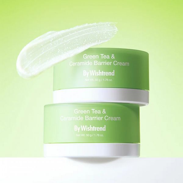 Відновлюючий крем із зеленим чаєм та церамідами BY WISHTREND Green Tea & Ceramide Barrier Cream, 50 мл BW1021 фото