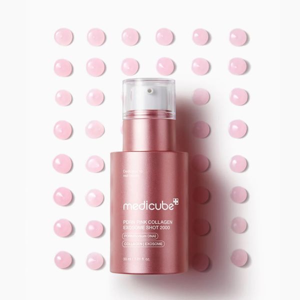 Регенеруюча сироватка з полінуклеотидами, екзосомами та спікулами Medicube PDNR Pink Collagen Exosome Shot 7500 MC1004 фото