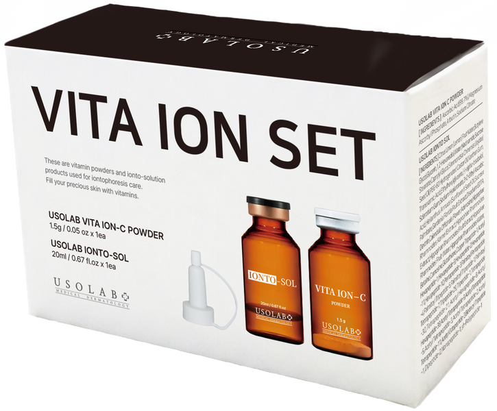 Освітлюючий, антиоксидантний та омолоджуючий набір USOLAB Vita Ion-C Set 20 мл + 1,5 г US1054 фото