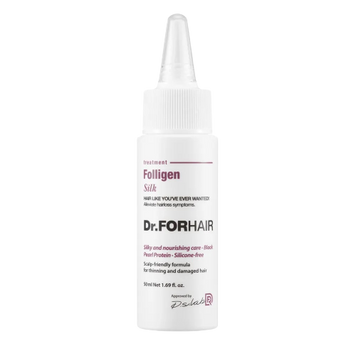 Відновлююча маска - кондиціонер для пошкодженого волосся Dr.FORHAIR Folligen Silk Treatment 50 ml DRFOR1014 фото