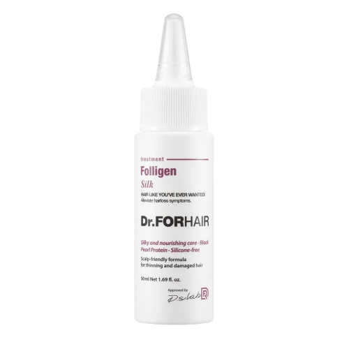 Відновлююча маска - кондиціонер для пошкодженого волосся Dr.FORHAIR Folligen Silk Treatment 50 ml DRFOR1014 фото