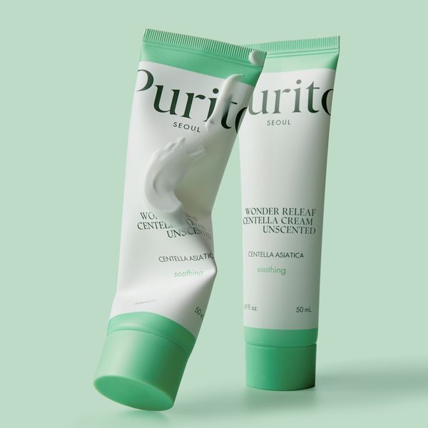 Крем для чутливої шкіри з центеллою без ефірних олій Purito Seoul Wonder Releaf Centella Cream Unscented 50 ml PU1020 фото