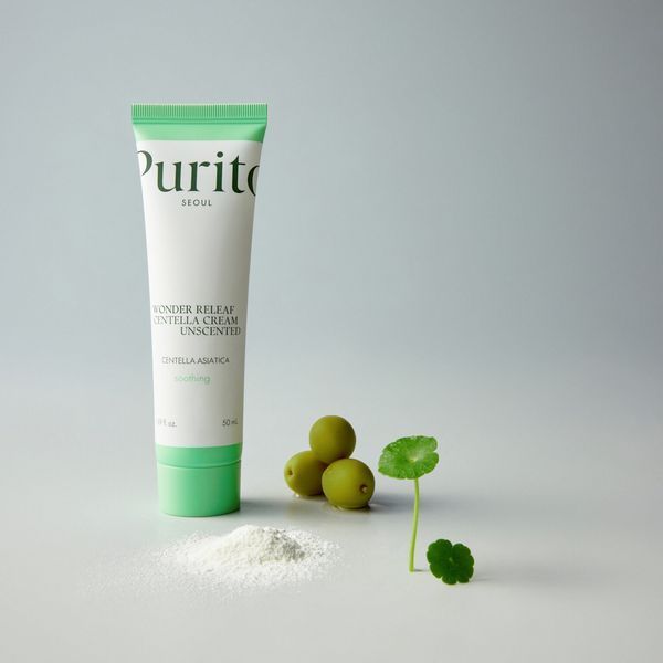 Крем для чутливої шкіри з центеллою без ефірних олій Purito Seoul Wonder Releaf Centella Cream Unscented 50 ml PU1020 фото