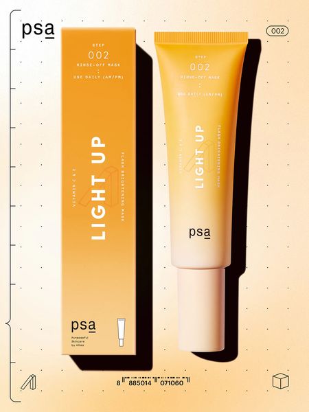 PSA Light up vitamin C & E flash brightening mask - Освітлююча маска з вітаміном С і Е, 50 мл PSA1001 фото