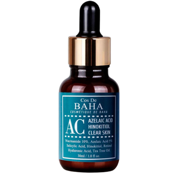 Cos De Baha Acne Treatment Serum with Azelaic acid 5%, Niacinamide 10% Сироватка для проблемної шкіри з азелаїнової кислотою 5% і ніацинамід 10% CDB1007 фото