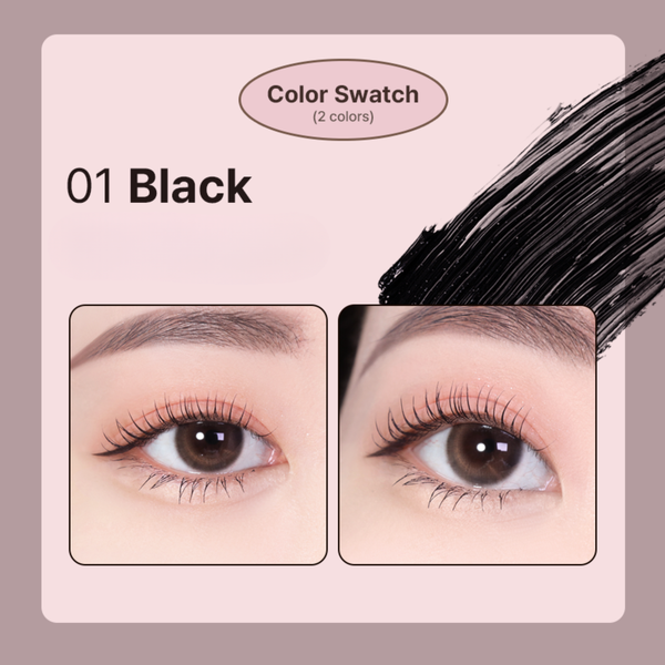 Туш для об'єму вій Heimish Dailism Smudge Stop Mascara Volume Black New 2026, 9g HE1010 фото