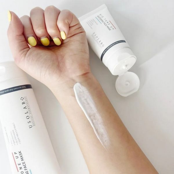 Маска для освітлення та сяяння шкіри обличчя USOLAB Bio Tone Up Whitening Face Mask 50 мл US1035 фото
