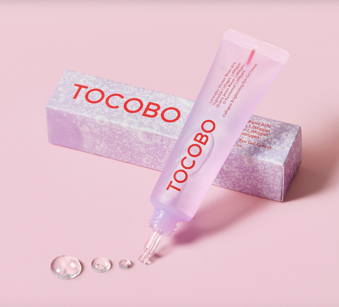 Освітлюючий гель-крем для шкіри навколо очей Tocobo Collagen Brightening Eye Gel Cream, 30мл T1007 фото