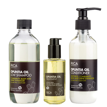 Подарунковий набір олія опунції (шампунь, масло, кондиціонер) RICA Gift Pack Opuntia Oil RI1020 фото