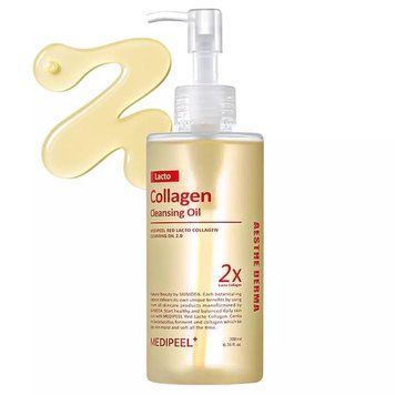 Гідрофільна олія для обличчя з лактобактеріями Medi-Peel Red Lacto Collagen Cleansing Oil 2.0, 200ml MP1024 фото