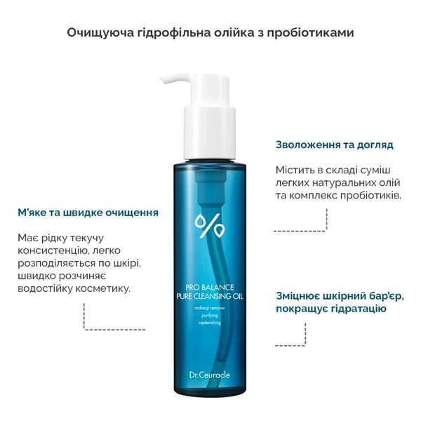 Очищуюча гідрофільна олійка з пробіотиками Dr. Ceuracle Pro Balance Cleansing Oil DRCEU1001 фото