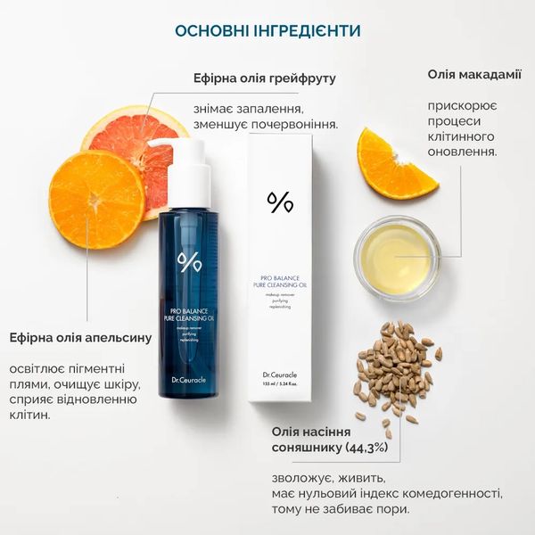 Очищуюча гідрофільна олійка з пробіотиками Dr. Ceuracle Pro Balance Cleansing Oil DRCEU1001 фото