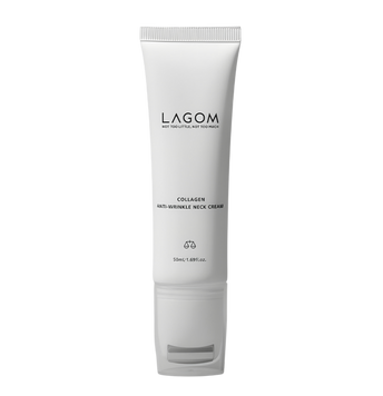 Крем для шиї та декольте з роликовим аплікатором LAGOM Collagen Anti-Wrinkle Neck Cream 50 мл LA1004 фото