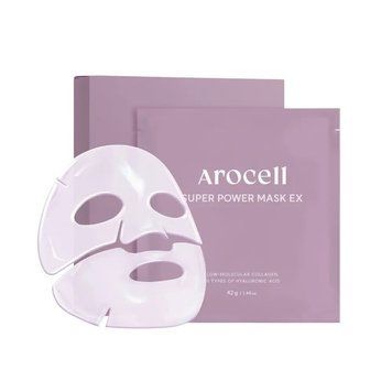 Гідрогелева маска з колагеном та 10 видами гіалуронової кислоти Arocell Super Power Mask EX ARO1000 фото
