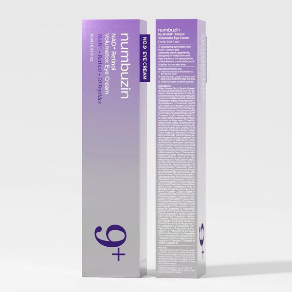 Антивіковий крем для шкіри навколо очей з ретинолом та пептидами Numbuzin No.9 NAD Retinol Volume tox Eye Cream 10ml NUM1004 фото