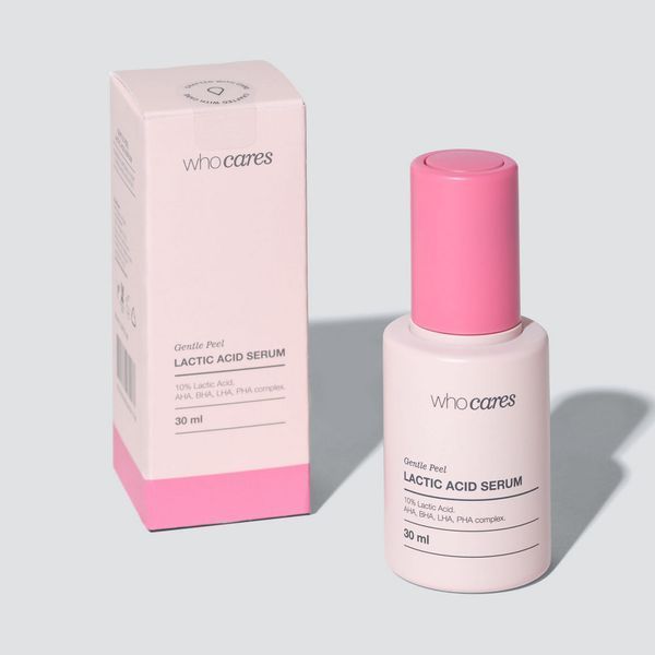 Незмивна сироватка-пілінг із молочною кислотою whocares Gentle Peel Lactic Acid Serum 30 ml WHO1001 фото